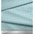 thumbnail image 2 of Soimoi Blue Rayon Fabric Window Pane Check Print Sewing Fabric Yard 56 Inch Wide, 2 of 3