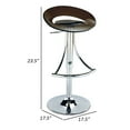thumbnail image 5 of Benjara Vera 19-29 Inch Counter Height Stool, Round Swivel, Adjustable, Chrome Gray, 5 of 6