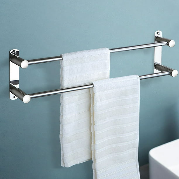 Stainless Steel Towel Rack Bar Rail Holder Shelf Bath Accessory Wall Mounted Easy To Install Com - Where To Install Towel Holder In Bathroom