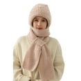 thumbnail image 1 of Integrated Ear Protection Windproof Scarf Chunky Knitting CREAM, 1 of 8