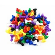 HONBAY 80pcs Multi-color Plastic Pawns Pieces for Board games, Tabletop Markers component