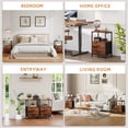 thumbnail image 2 of Eunos Nightstand End Table, 2 Drawer Small Bedside Table for Bedroom,Living Room, Wood Grain Print, 2 of 7