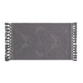 thumbnail image 2 of Jean Pierre Ricardo Cotton Fringe 27 x 45 in. Bath Rug, Dark Gray, 2 of 11