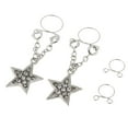 thumbnail image 4 of 2x Anillos de Pezón Falsos de Estrella de Cristal Cuelgan Imitación No Perforada Sin Joyería 2 piezas, 4 of 10