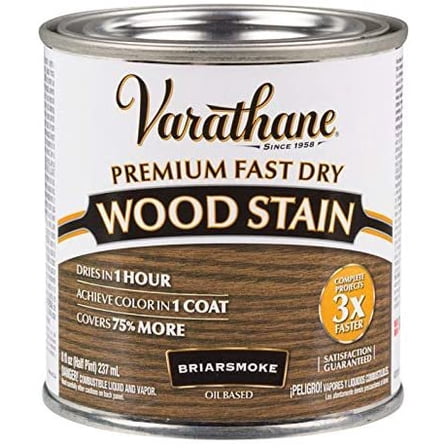 Rust-Oleum Premium Interior Wood Stain Briarsmoke - Semi-Gloss, Semi-Transparent - 0.5 pt