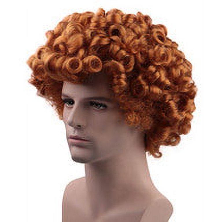 Curly Redish Brown Wigs Redhead Wig Premium Breathable Capless Cap