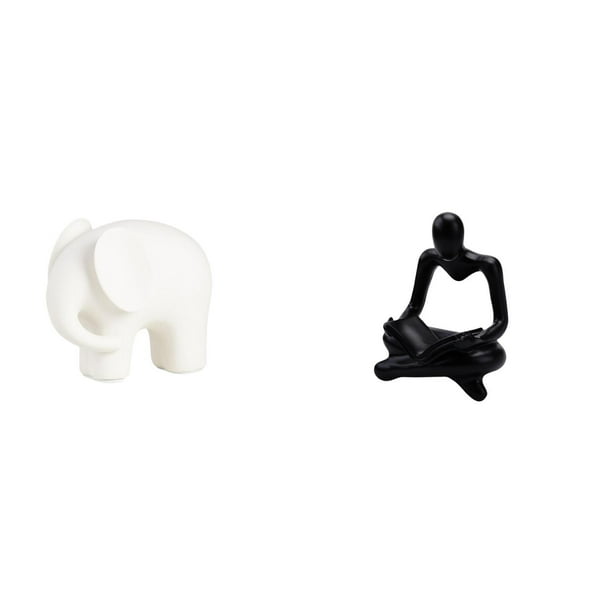 Figura de elefante,Figura decorativa de elefante estilo Feng Shui para el hogar,Figura del pensador abstracto,Estatua de Pensador Abstracto,Arte,Decoración para el Hogar,Figura humana