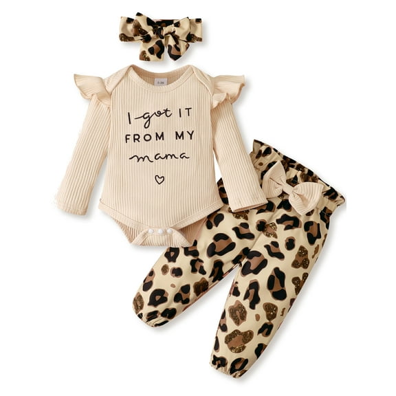 Dooleck Infant Ribbed Clothes I Got It from My Mama Bodysuit Jogger Outfit Streetwear
