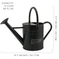 thumbnail image 6 of AuldHome Design Farmhouse Enamel Watering Can (Black); Rustic Metal Watering Pitcher for Home Decor and Gardening, 6 of 8