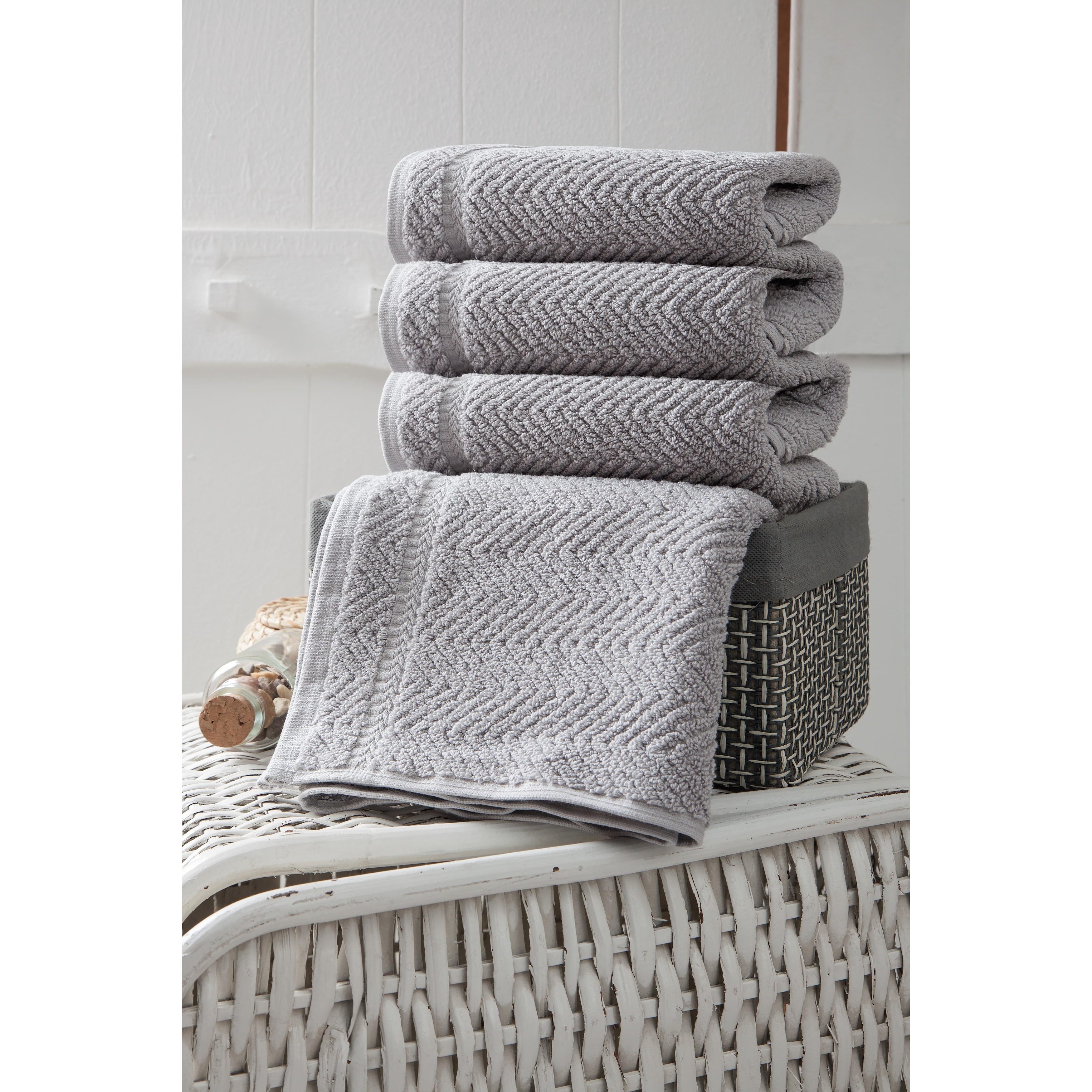 Ozan Premium Home  100% Turkish Cotton Maui Collection Luxury Hand Towels (Set of 4) Light Aqua