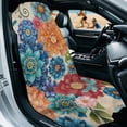 thumbnail image 3 of XYZCANDO Car Seat Towel Covers Washable Automotive Front Seat Protector for Workout Swimming, Car Towel Seat Cover Non-Slip Fit, Flowers Print, 3 of 11
