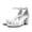 SILVER-GLITTER, variant on Women's Chunky Low Heels Sandals Ankle Strap Wedding Shoes