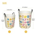 thumbnail image 5 of XMXT Collapsible Laundry Basket, Cartoon Alphabet Animal Printing Polyester Waterproof Laundry Hamper, 40L, 5 of 8