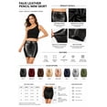 thumbnail image 6 of Women's Casual Faux Leather Mini Skirt with High Waist Bodycon Fit, 6 of 6