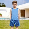 thumbnail image 2 of Baby Boy Outfits Athletic Solid Print Sleeveless Crew Neck Tank Top And Shorts 2 Piece Everyday Wear Baby Boys' Clothing Sets Size 3-4 Years, 2 of 7