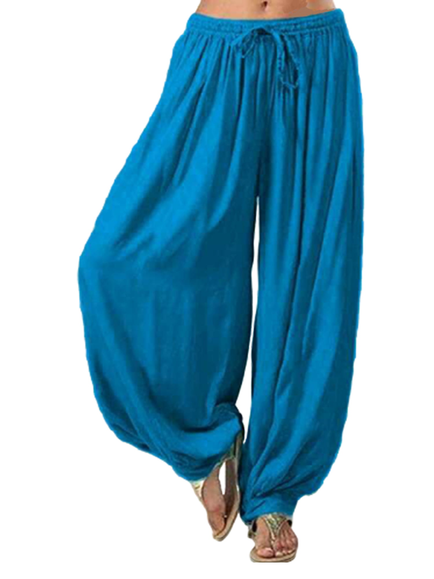 Men & Women Harem Pants Cotton Baggy Yoga Afghani Genie Indian Aladdin Trouser 