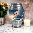 thumbnail image 5 of Light House Cremation Urn For Adult Ashes, Large Urns For Men Adult Male, Blue Keepsake Urn, Orange Little For Ashes Set Of 4, Memorial Keepsake Urns For Mother And Father10&3 Inch, 5 of 7
