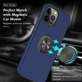 thumbnail image 4 of Entronix Case Designed for Apple iPhone 16 Heavy Duty Case with Built-in Kickstand, Dual Layer Protection with Rotating Holder Ring, Sturdy Case for Apple iPhone 16, Navy, 4 of 6