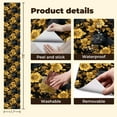 thumbnail image 5 of Vintage Peel and Stick Wallpaper 17.7in x 9.8ft Golden Leopard Floral Black Contact Paper Vinyl Self-Adhesive Removable Wall Paper for Bedroom Kitchen Cabinet Décor Renter Friendly, 5 of 8