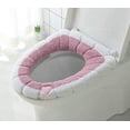 thumbnail image 1 of Paquete de 2 cojines de asiento de inodoro impermeables universales con lazo para colgar baño suave cálido lavable JAMW Sencillez, 1 of 4