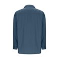 thumbnail image 4 of pstuiky Camisas de manga larga abrigadas para hombre, Camiseta lisa de manga larga con cuello vuelto para hombre, informal, elegante, cómoda, con bolsillos, botones y cremallera. xxxl, 4 of 6