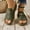 Army Green, variant on Gspmoly Slide for Women, Women'S Fashion Casual Fish Mouth Metal Buckle Rhinestone Open-Toe Sandals for Spring and Summer Beach Comfortable Slip-On Flat Sandals Size 36-43 Shower Slides