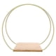 thumbnail image 1 of 1 Sets Metal Floral Hoop Centerpiece with Stand 12 Inch Gold Floral Ring Wreath Hanging Candle Circl, 1 of 5
