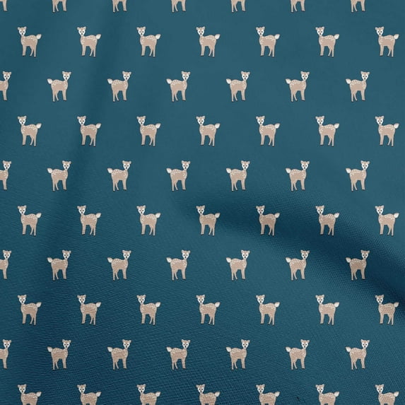 oneOone Cotton Poplin Twill Teal Blue Fabric Animal Sewing Fabric By The Yard Printed Diy Clothing Sewing Supplies 56 Inch Wide