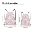 thumbnail image 2 of Saiise Christmas Snowflakes Pattern Sports Drawstring Backpack - String Swim Gym Bag with Wet Proof Pocket for Women&Men-Small, 2 of 6