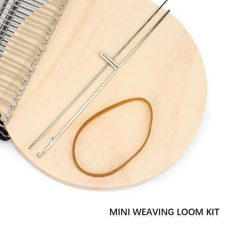 Gustave Darning Loom Speedweve Type Weave Tool, Mini Wooden Weaving Loom  Kit for Beginners for Craft DIY Weaving Arts, Quickly Mending Jeans, Socks  and Clothes (14 Hooks) 