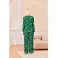 thumbnail image 5 of Ekouaer Women' 2 Piece Pajamas Fuzzy Fleece Sleepwear Set Long Sleeve Outfits 2025 Fall Loungewear, 5 of 6