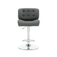 thumbnail image 4 of Powell Asbille 25-33" Indoor Adjustable Metal Swivel Bar Stool, Gray, 4 of 17