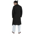 thumbnail image 4 of Atasi Indian Designer Kurta For Mens Party Wear Solid Color Ethnic Long Shirt, 4 of 7