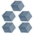 thumbnail image 1 of Salvamanteles, 5 uds. Salvamanteles de silicona, manteles individuales para platos, tapetes térmicos hexagonales, diseño de próxima generación Jadeshay A, 1 of 8