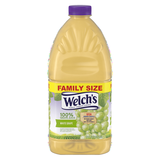 Welch's 100 Grape Juice, White Grape, 96 Fl Oz Bottle