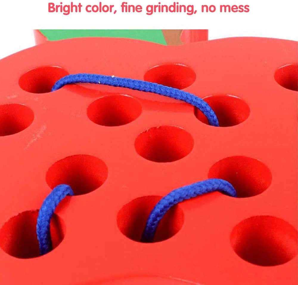 JTWEEN Montessori Kids Educational Toys Threading Game Worm Eat Fruit Funny  Wooden Puzzle Toys - Walmart.com