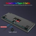 thumbnail image 2 of HXSJ L600 87 teclas Teclado mecánico con cable Tecla de inyección de dos colores, 2 of 8