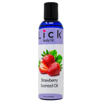 LICK Strawberry Scented Body Oil - Luxurious Hydrating Oil for Radiant Skin, Ideal for Women, Daily Care 4 fl oz.