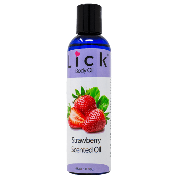 LICK Strawberry Scented Body Oil - Luxurious Hydrating Oil for Radiant Skin, Ideal for Women, Daily Care 4 fl oz.