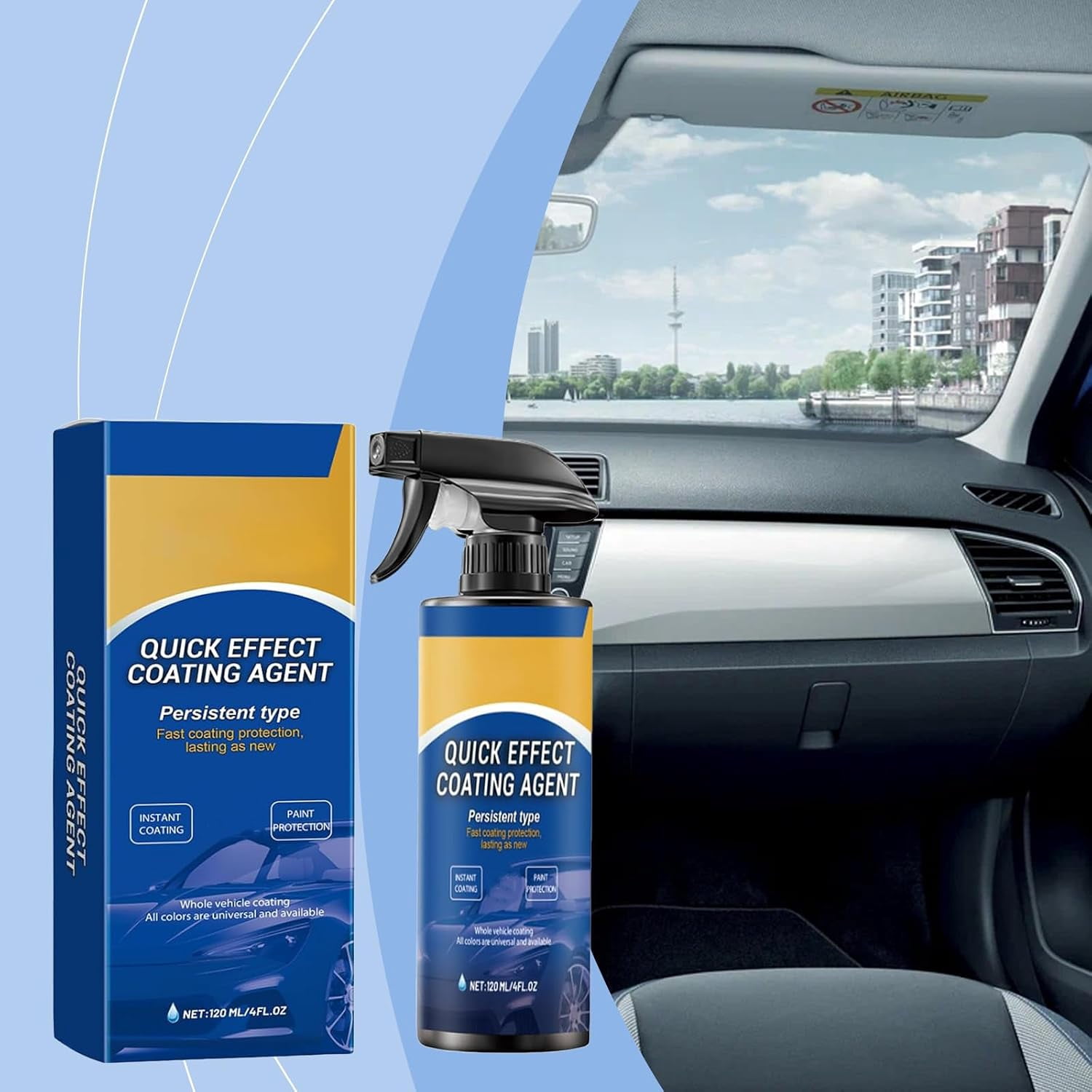 Choimix Car Polish,Choimix Quick Effect Coating Agent,Car Scratch Wax Polish Spray,Multi-Purpose Oil Film Emulsion Glass Cleaner