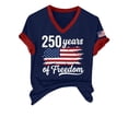 thumbnail image 3 of MEICHEN Usa 250th Anniversary Graphic Tee for Women Print V Neck T Shirt Casual Soft Short Sleeve Patriotic Top, 3 of 6