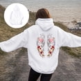 thumbnail image 2 of felwors Oversized Angel Wings Graphic Hoodie for Teens & Young Adults - Trendy Y2K Preppy Long Sleeve Sweatshirt with Heart & Rose Accents & Pockets(White, XXXL), 2 of 5