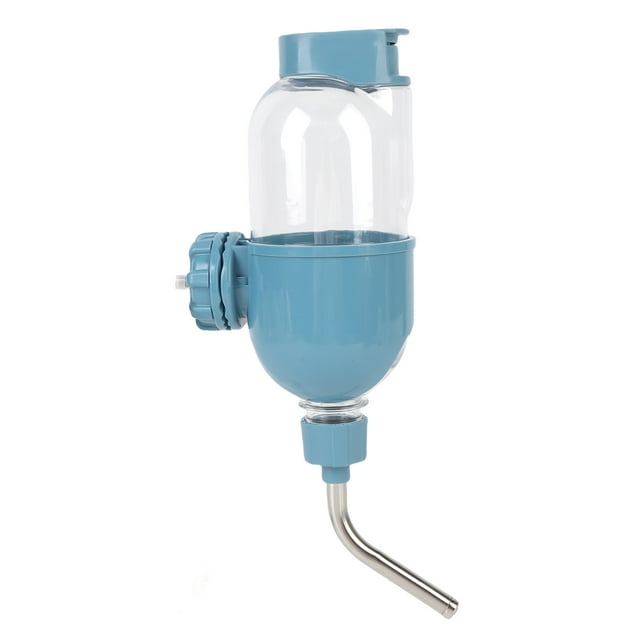 Dog Kennel Water Bottle Dispenser, Double Bead Design Cage Crate Hanging Pet Drinking Bottle for Puppy Cat Rabbit