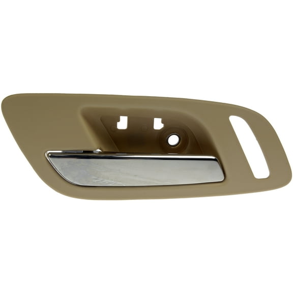 Dorman 81187 Front Driver Side Interior Door Handle for Specific Cadillac Models, Chrome Lever; Beige Housing