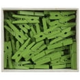 thumbnail image 2 of JAM Medium 1.12 Inch Clips Wood Clothes Pins, Green, 50 Count, 2 of 2