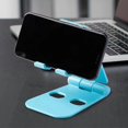 thumbnail image 4 of Phone Holder Universal Angle Height Adjustable Stand for Phone Tablet Tabletop Folding Support Cradle for Watching Video blue, 4 of 5