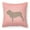 Pink, variant on Neapolitan Mastiff Checkerboard Green Fabric Decorative Pillow