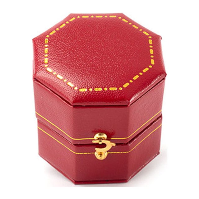 Minnieouse Caja Anillo Geométrico Cajas creativas Joyas de cuero Estuche creativo Organizar Titular Bandeja Accesorios Boda Mujeres Ropa, zapatos y accesorios Miscelánea Rojo