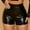 Black, variant on Xysaqa Womens Faux Leather Motorcycle Shorts Casual Stretchy High Waist Shorts for Women Black Skinny Slim Shorts