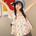 thumbnail image 3 of Sanrios Hello Kitty-tirantes de Anime Kawaii con hombros descubiertos, camisa con estampado de chica dulce Y2K, manga de Ángel, holgada, para verano, 3 of 4